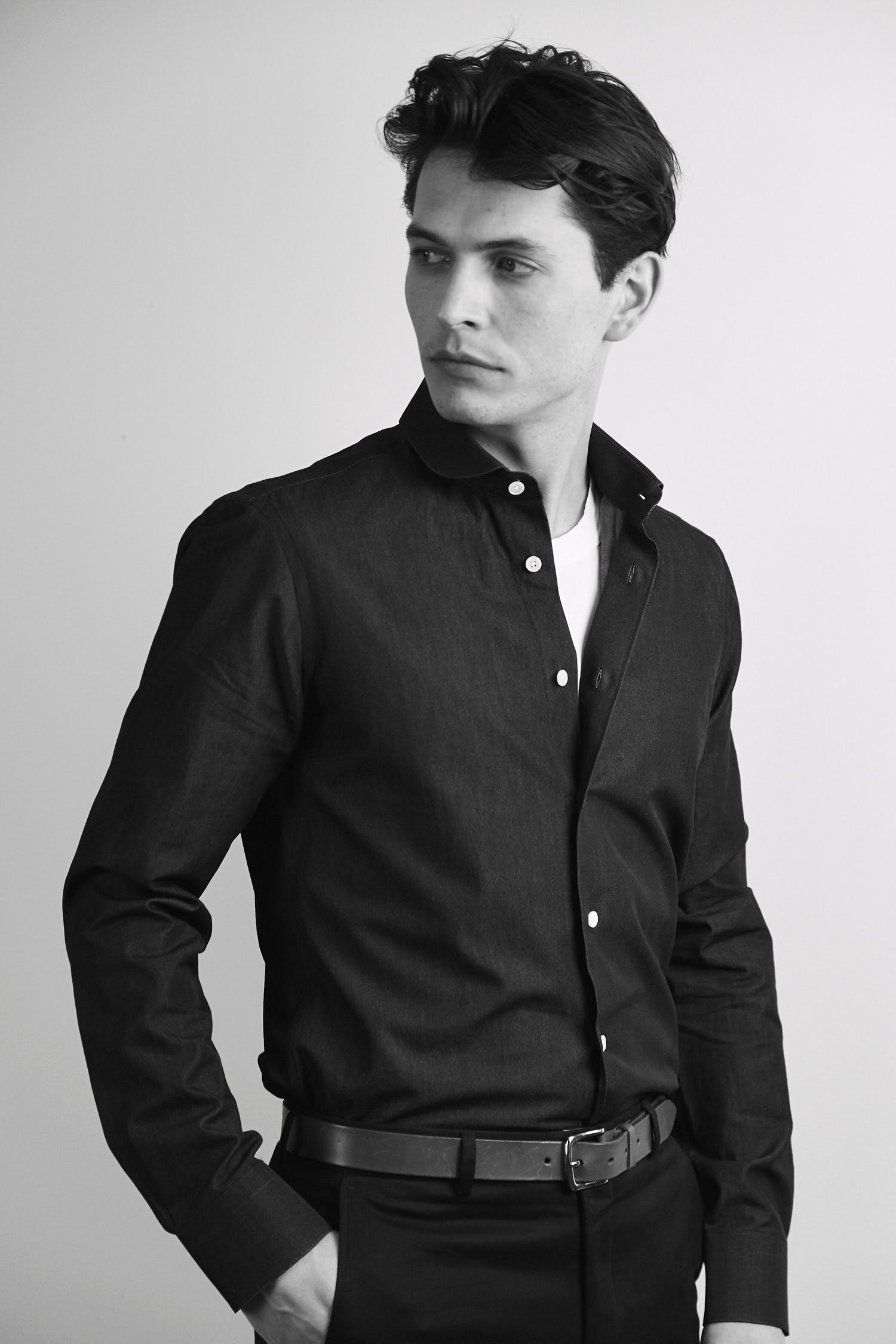 suit shirt without tie