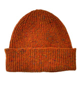 Donegal Wool Beanie in Burnt Orange