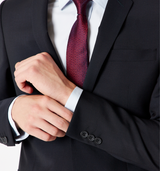 The Rivington Semi Soft Suit in Black Wool & Mohair