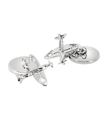 Sterling Silver & Enamel Plane Cufflinks