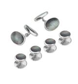 Oval Cufflinks & Dress Shirt Studs Set