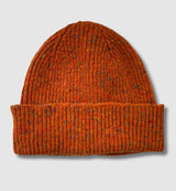 Donegal Wool Beanie in Burnt Orange