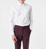 Ritz Slim Fit Cotton Shirt in Villa Weave