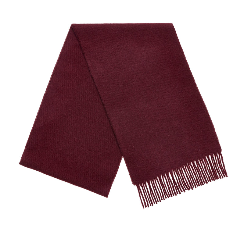 Luxury Merino Scarf in Claret