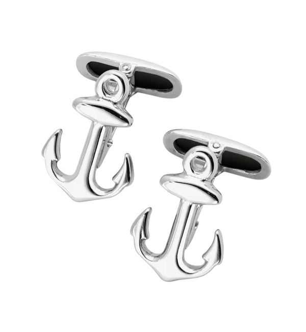 Sterling Silver Anchor Cufflinks