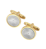Engraved Centre Round Cufflinks