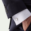 Silver and White Mother Of Pearl Cufflinks