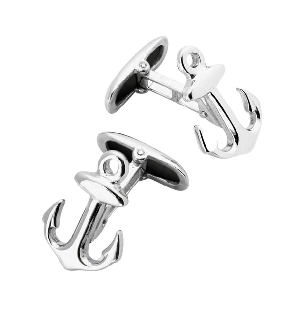 Sterling Silver Anchor Cufflinks