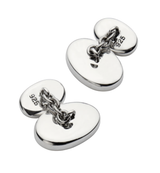 Silver and White Mother Of Pearl Cufflinks