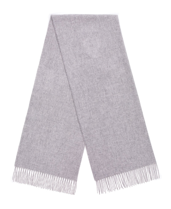 Wide Luxury Merino Scarf in Silver Grey