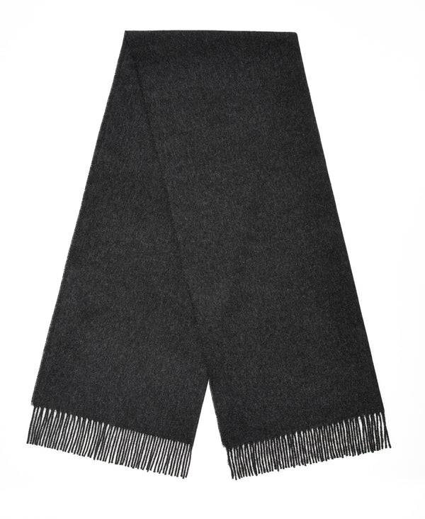 Wide Luxury Merino Scarf in Dark Charcoal