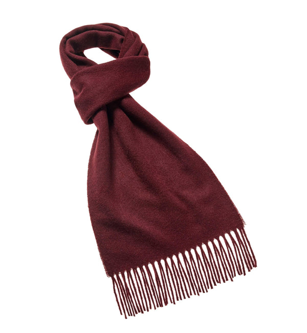 Luxury Merino Scarf in Claret