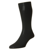Danvers Fine Ribbed Socks by Pantherella
