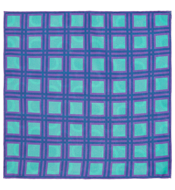 Double Sided Print Pocket Square Mint Square