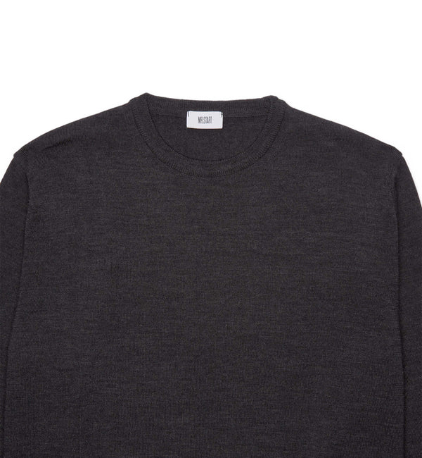Hoi Polloi Merino Crew Neck in Anthracite