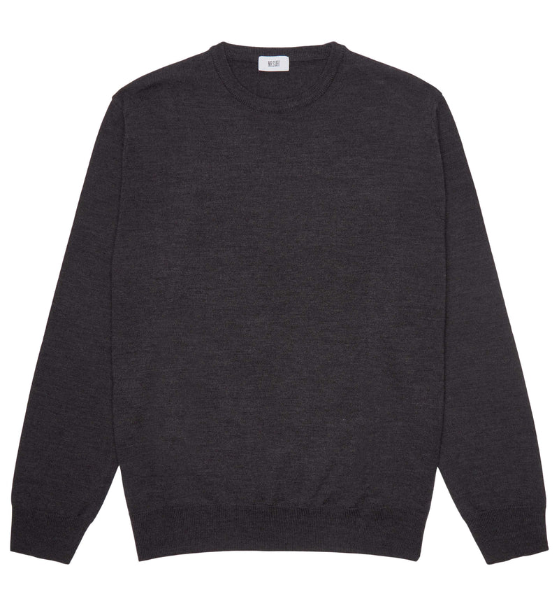 Hoi Polloi Merino Crew Neck in Anthracite