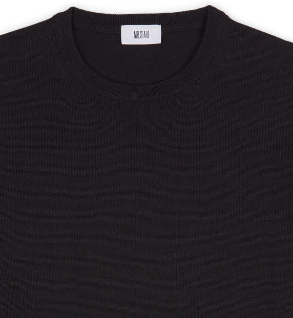 Hoi Polloi Merino Crew Neck in Black
