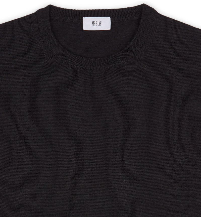 Hoi Polloi Merino Crew Neck in Black