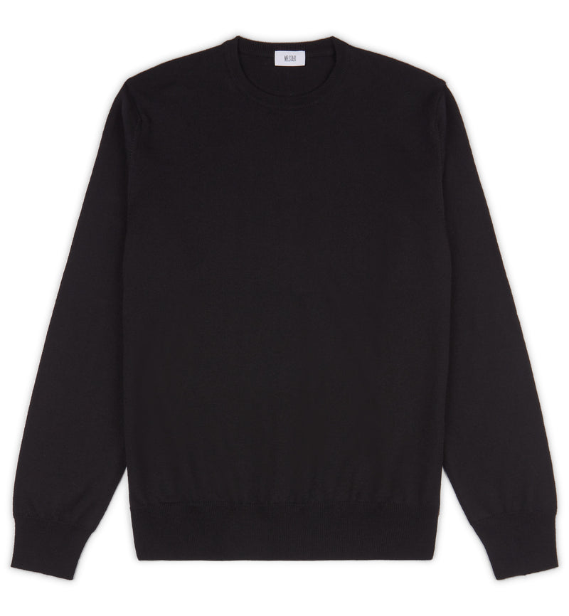 Hoi Polloi Merino Crew Neck in Black