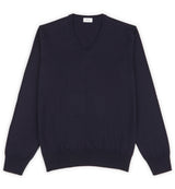 Hoi Polloi Superfine Merino V-Neck in Navy