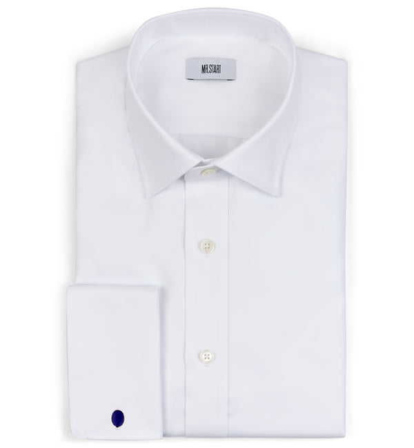Ritz Villa Double Cuff Shirt in Classic White