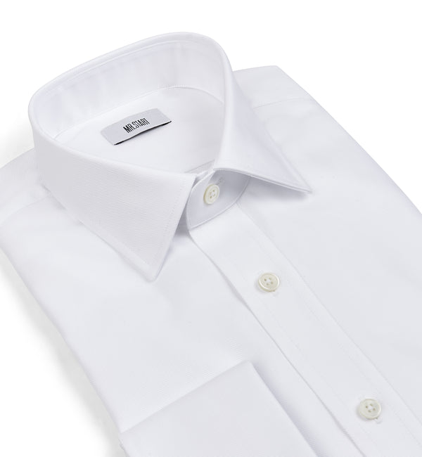 Ritz Villa Double Cuff Shirt in Classic White