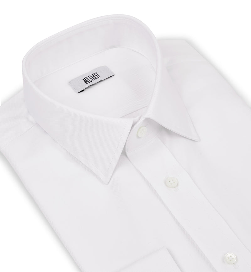 Ritz Slim Fit Cotton Shirt in Villa Weave