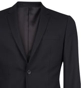 The Rivington Semi Soft Suit in  Black Wool & Mohair