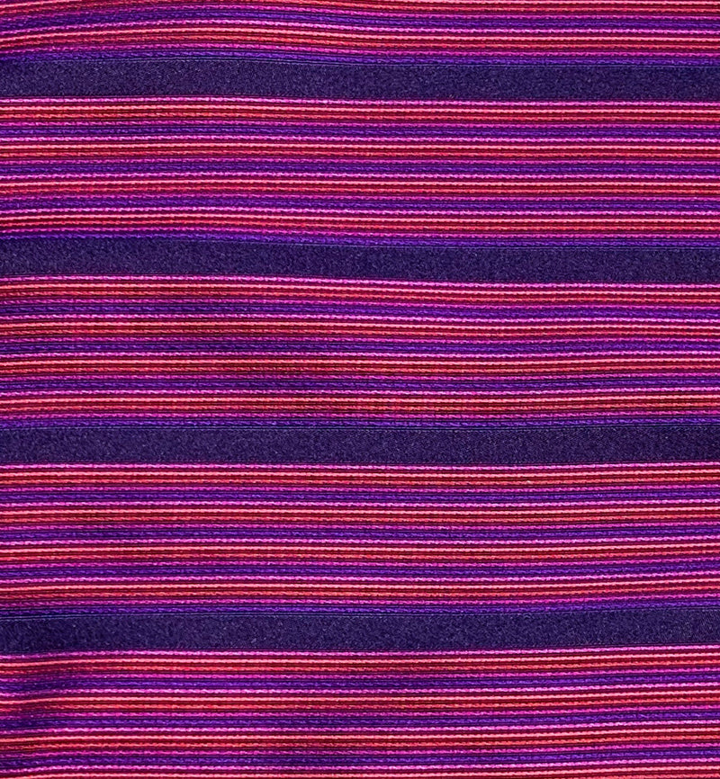 Woven Striped Cerise Silk Pocket Square